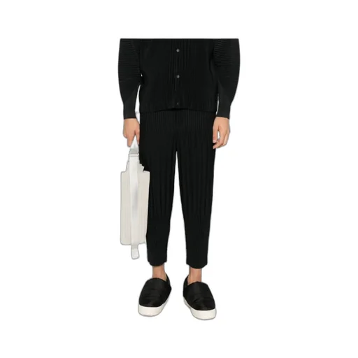 Homme Plissé Issey Miyake Pleated Cropped Trousers