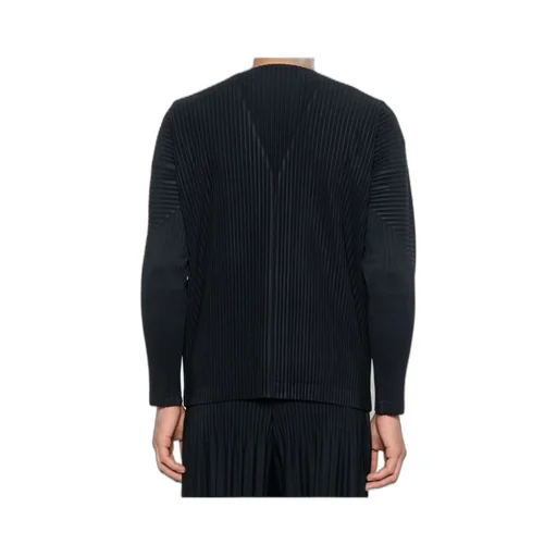 Homme Pliss Issey Miyake Pleated V-Neck Cardigan