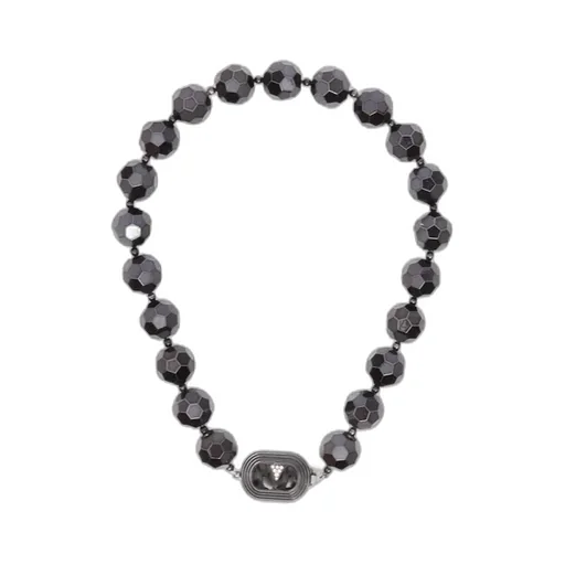 Ovalette Necklace In Resin, Enamel, Metal And Swarovski® Crystals