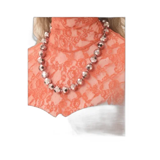 Ovalette Necklace In Resin, Enamel, Metal And Swarovski® Crystals