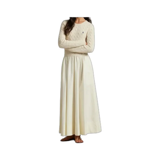 Cable-Knit Flared Dress