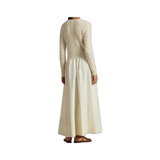 Cable-Knit Flared Dress