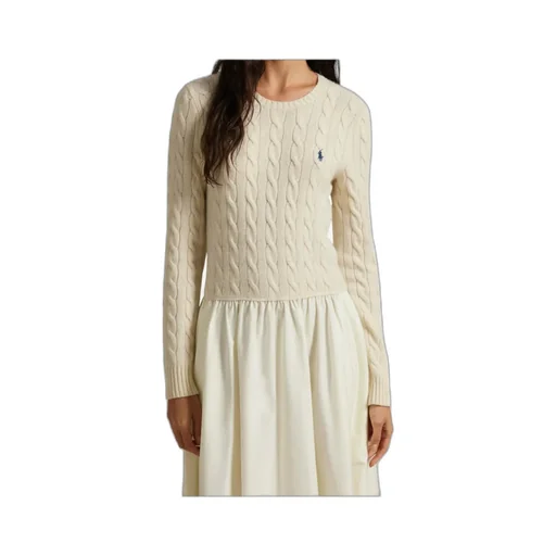 Cable-Knit Flared Dress