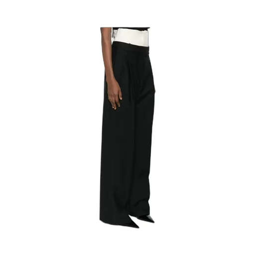 RÓHe Two-Toned Layered Pleated Trousers