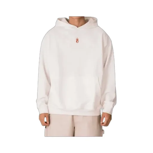 Hoodie With Embroidered Flame