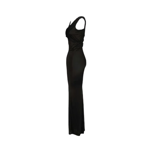 Rick Owens Lilies Sahara V-Neck Gown Dress