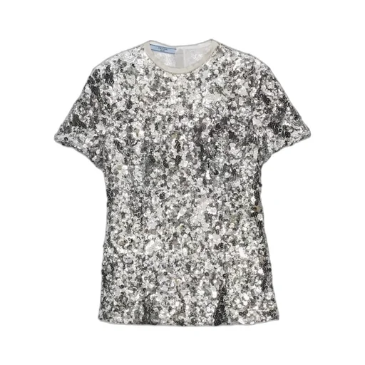 Embroidered Sequin Top
