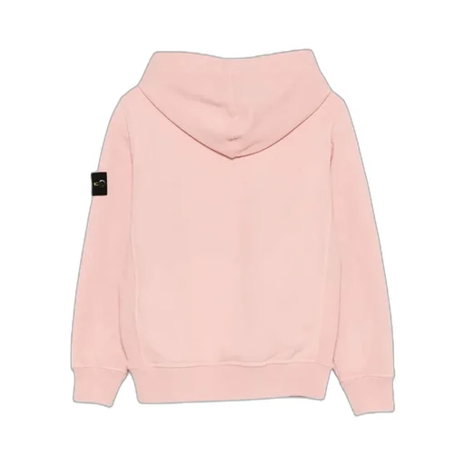 Stone Island Junior Logo Patch Long Sleeved Hoodie