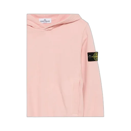 Stone Island Junior Logo Patch Long Sleeved Hoodie
