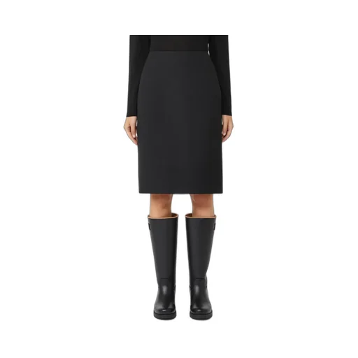 Wool And Silk Pencil Skirt