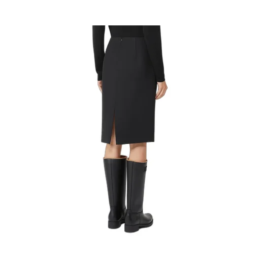 Wool And Silk Pencil Skirt