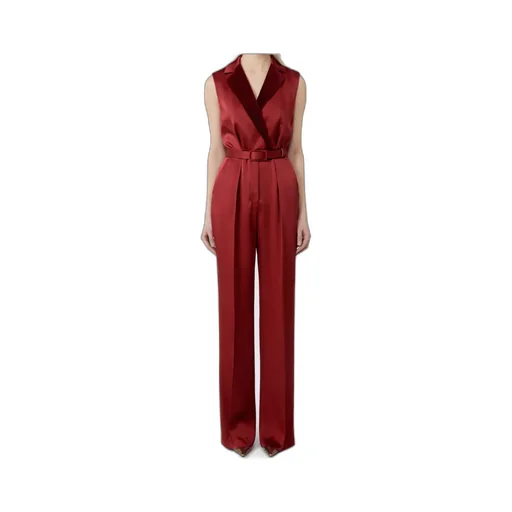 Lapel Sleeveless Jumpsuit