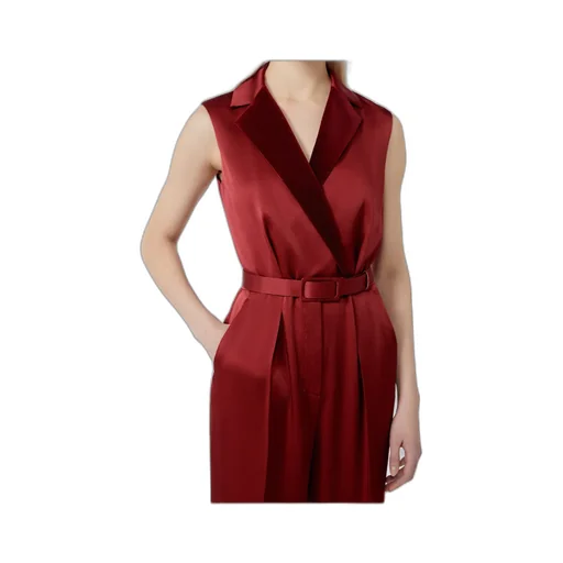 Lapel Sleeveless Jumpsuit