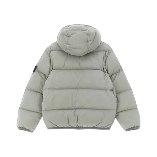 Stone Island Junior Logo Patch Hooded Down Jacket