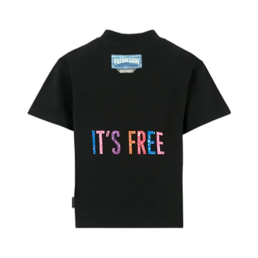 Palm Angels Kids Sequin-Embellished Crewneck T-Shirt