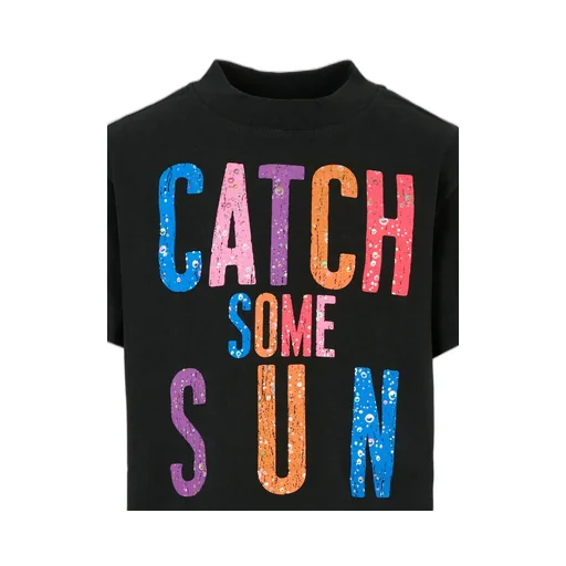 Palm Angels Kids Sequin-Embellished Crewneck T-Shirt