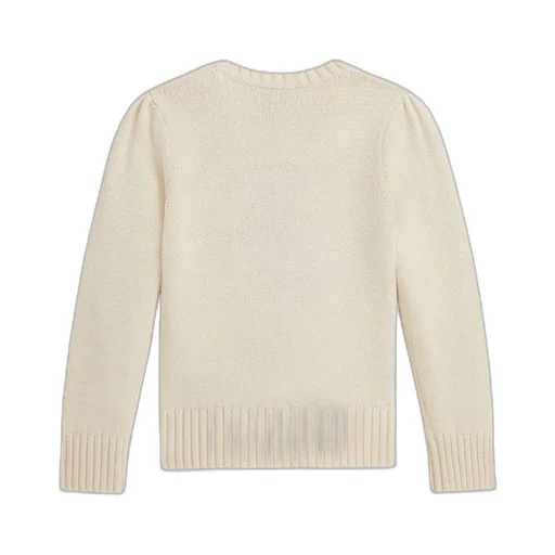 Ice-Skating Bear-Intarsia Cotton Sweater