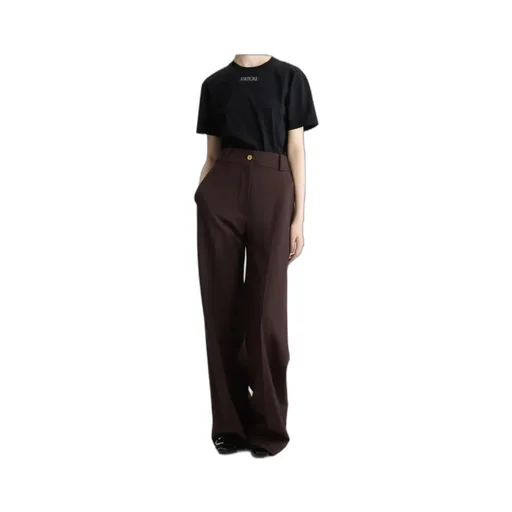 Tailored Gold-Button Trousers