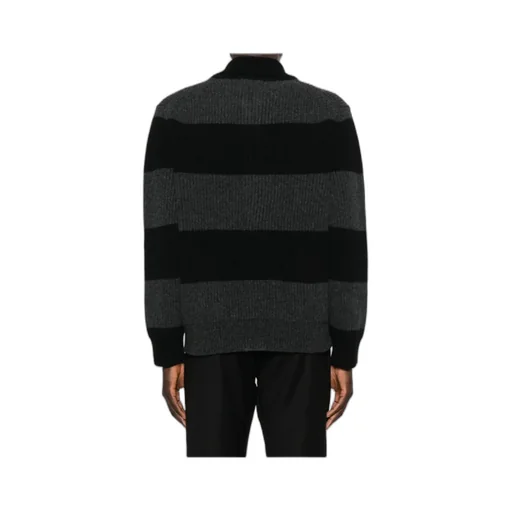 Striped Button-Down Sweater