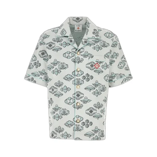 Casablanca Jacquard Motif Short Sleeve Shirt