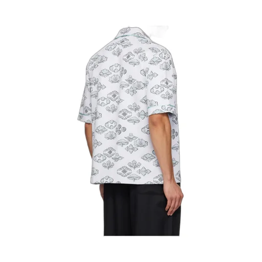 Casablanca Jacquard Motif Short Sleeve Shirt