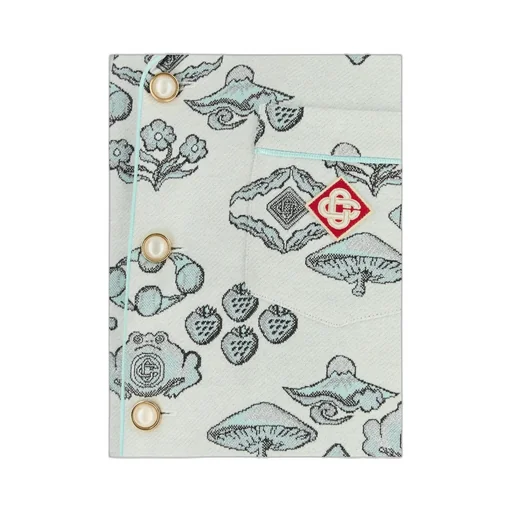Casablanca Jacquard Motif Short Sleeve Shirt