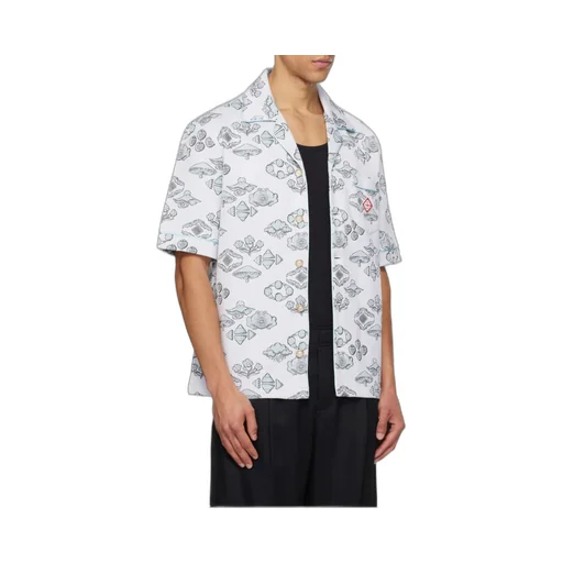 Casablanca Jacquard Motif Short Sleeve Shirt