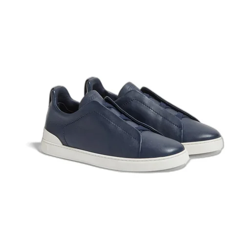 Triple Stitch Leather Sneakers