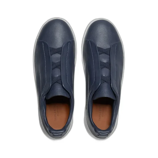 Triple Stitch Leather Sneakers