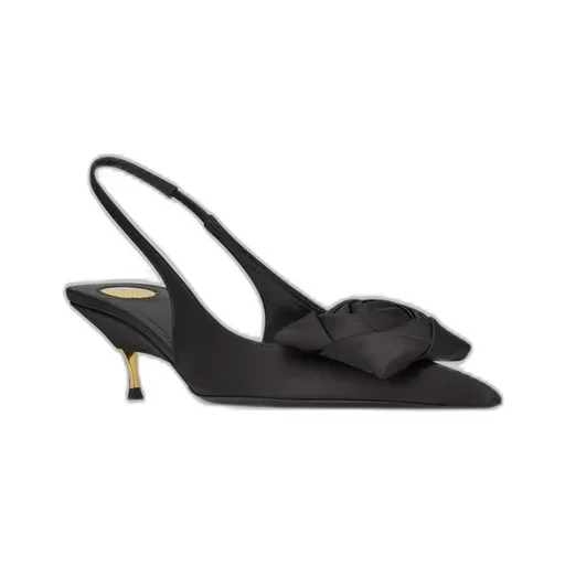 Saint Laurent Dakota Rose Detailed Slingback Pumps