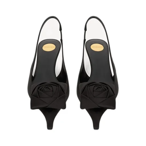 Saint Laurent Dakota Rose Detailed Slingback Pumps