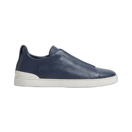 Triple Stitch Leather Sneakers