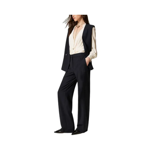 Wide-Leg Side-Pocket Trousers