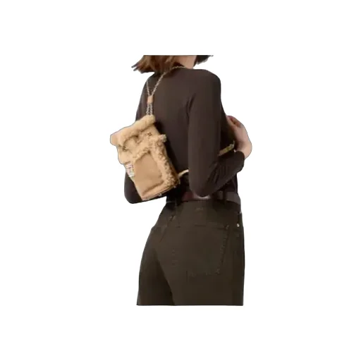 Tres Vivier Backpack In Suede And Shearling