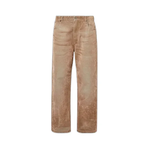 Fendi Logo Patch Straight-Leg Long Jeans