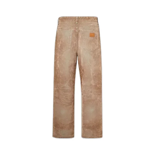 Fendi Logo Patch Straight-Leg Long Jeans