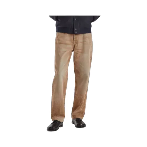 Fendi Logo Patch Straight-Leg Long Jeans