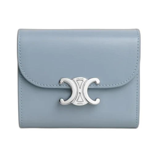 Small Flap Wallet Triomphe In Shiny Calfskin