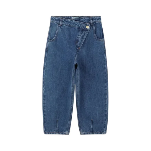 Asymmetric Button-Down Jeans