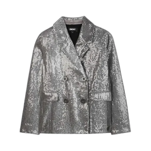Sequin-Embellished Double-Breasted Jacket
