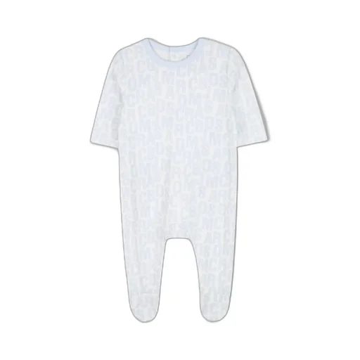 Light Blue Babygrow Set For Baby Boy With Logo
