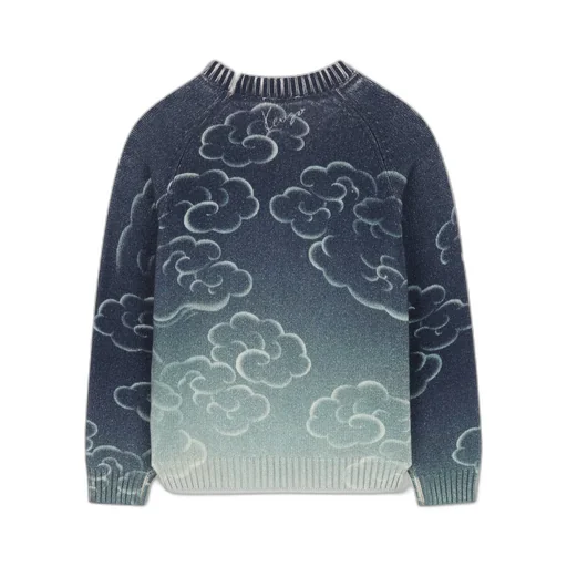 Tiger-Motif Cloud-Patterned Sweater