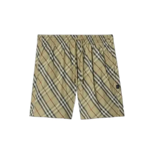 Burberry Checked Drawstring Swim Shorts