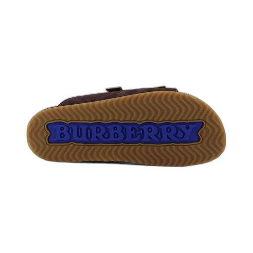 Burberry Double Buckle Checked Slides