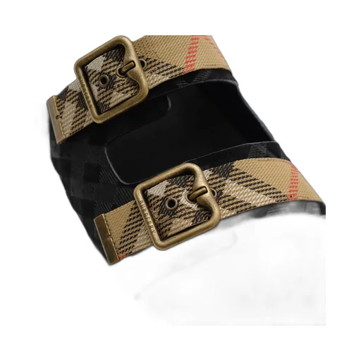 Burberry Urchin Check Buckle Flat Sandals