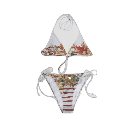 Jean Paul Gaultier Printed String Bikini Set
