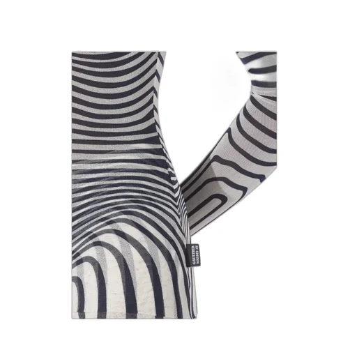 Long-Sleeve Morphing-Stripes Top