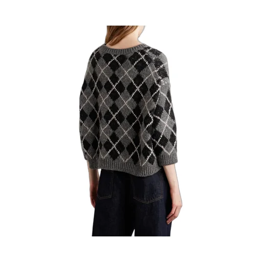 Argyle Crewneck Top