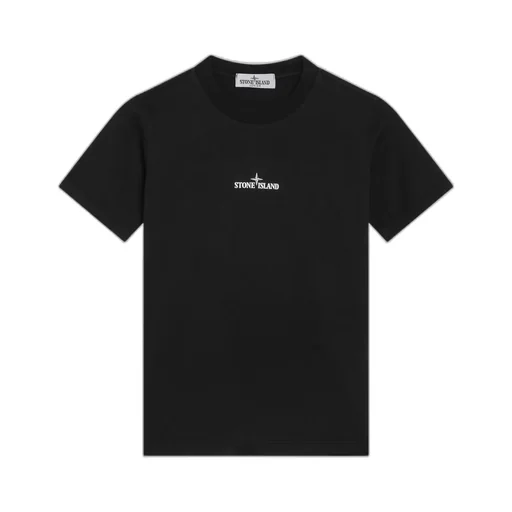 Black T-Shirt With Logo Print