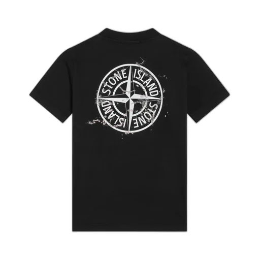 Black T-Shirt With Logo Print